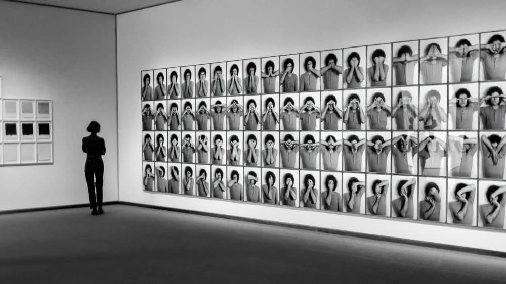 Monochrome Gallery Viewer by Michel Groleau — canvas wall art