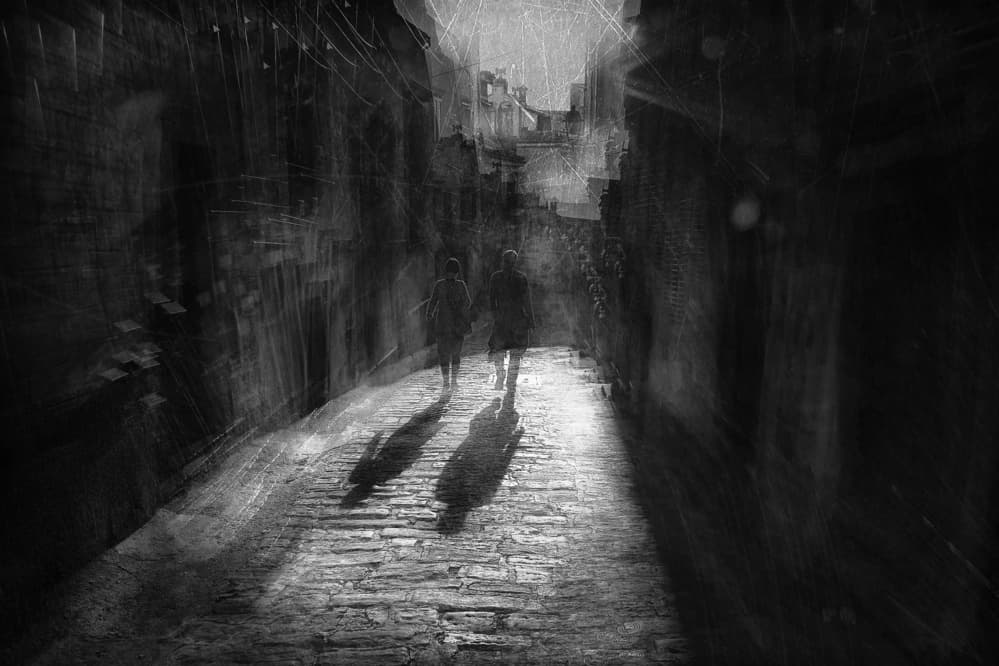 Walking Through Shadows by Damijan Sedevcic — canvas wall art