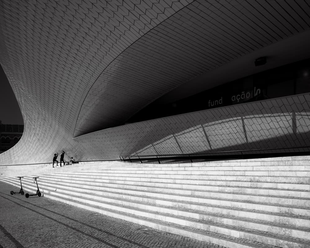 Curved Museum Steps by Stefan Buder — canvas wall art