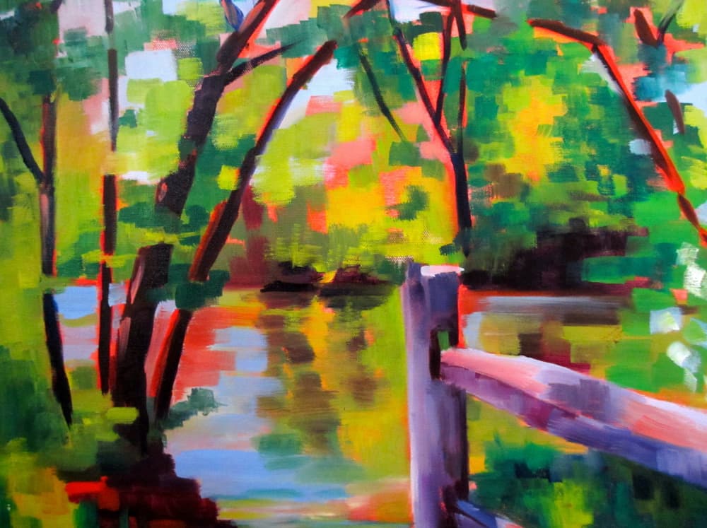 Vibrant Nature Reflections by Maxine Shore — canvas wall art