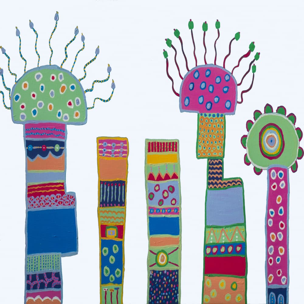 Playful Abstract Plants by Helen Joynson — canvas wall art