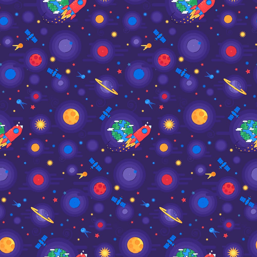 Cosmic Rocket Adventure by Marika Barsrsind β canvas wall art