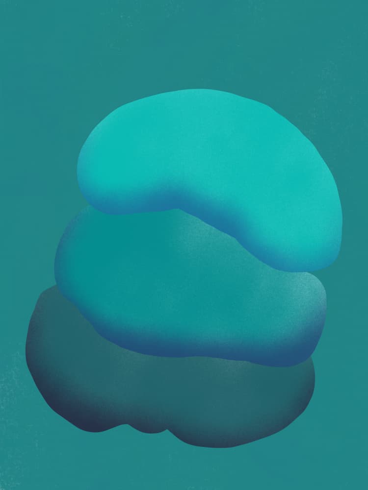Stacked Organic Forms by Little Dean — canvas wall art