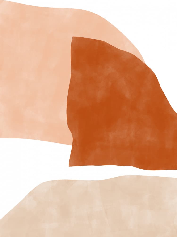 Earthy Abstract Shapes by Elena Ristova — canvas wall art