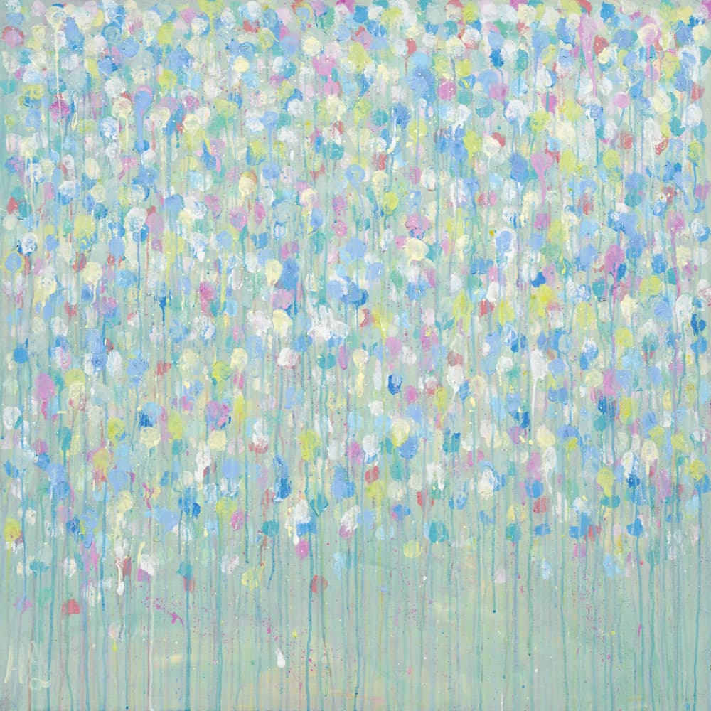 Gentle Pastel Rain by Helen Joynson — canvas wall art