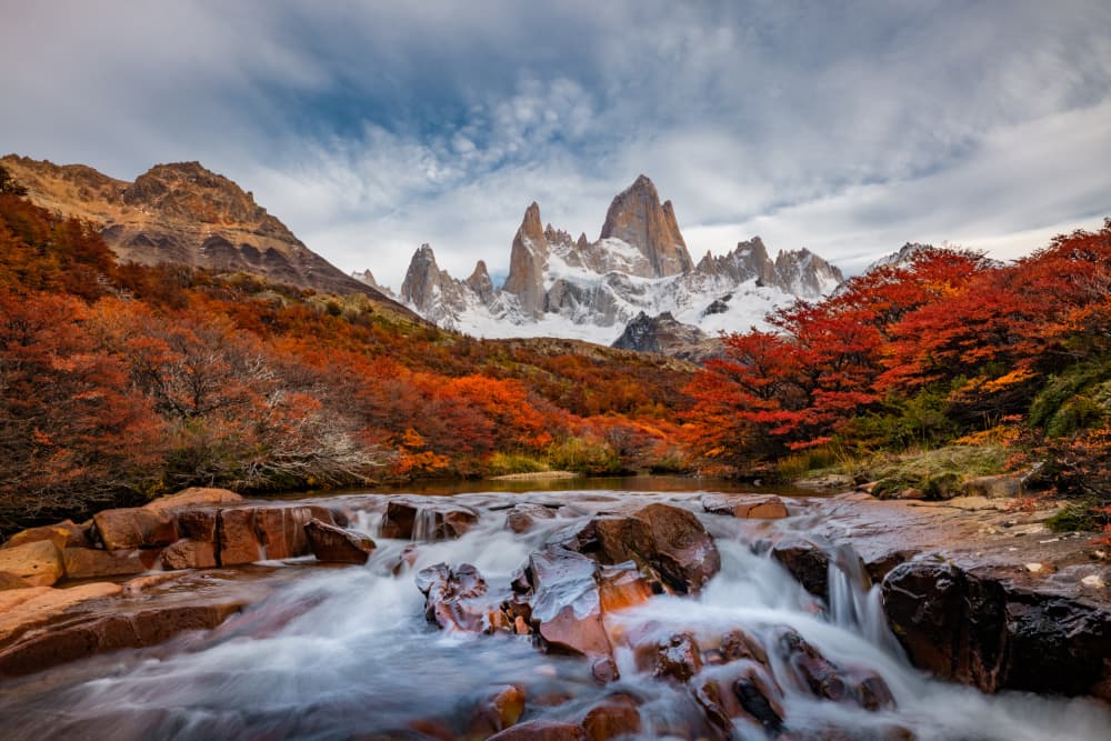 Fitz Roy Autumn Cascades by Li Ying — canvas wall art