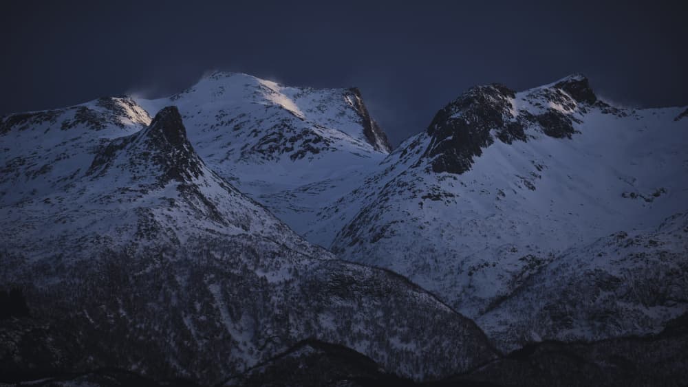 Majestic Winter Mountains by Hamed Bank — canvas wall art