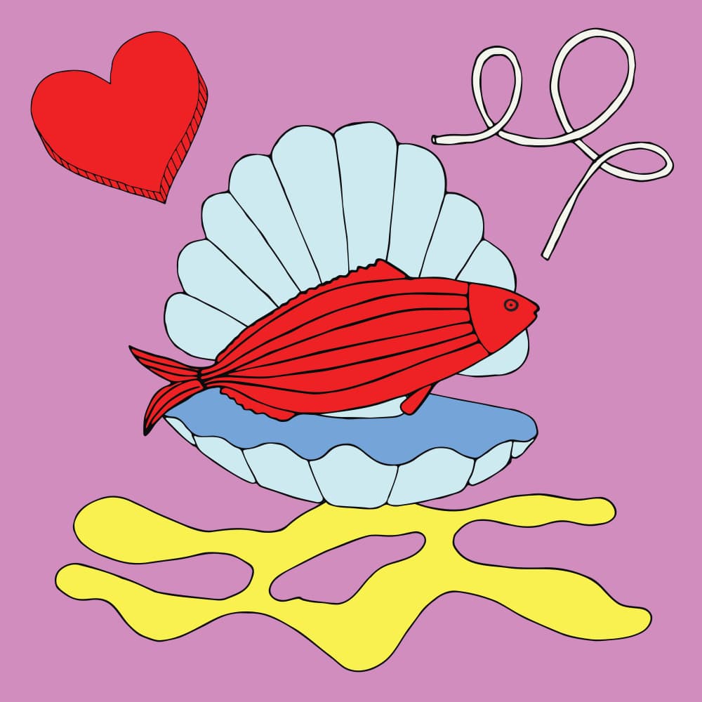Whimsical Ocean Love by Irene Demetri — canvas wall art