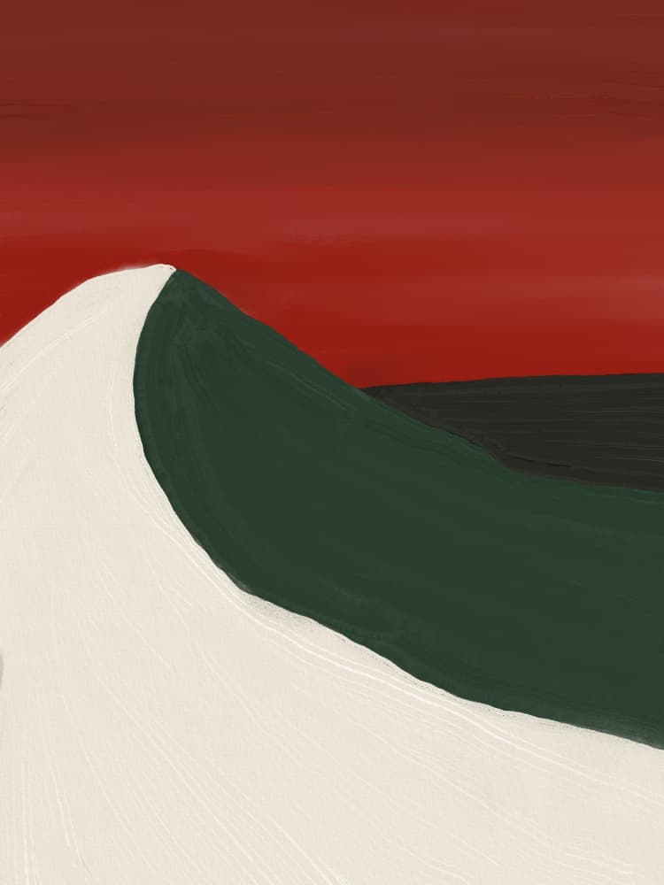 Red Sky Desert Dune by Little Dean — canvas wall art