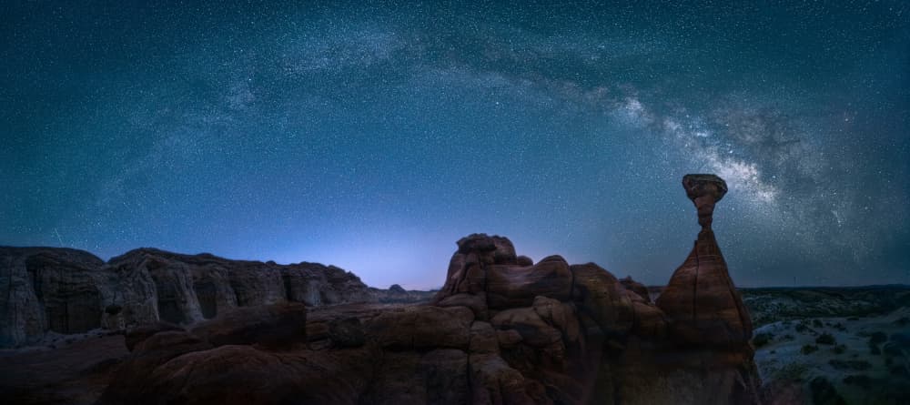 Milky Way Desert Night by Yanny Liu — canvas wall art