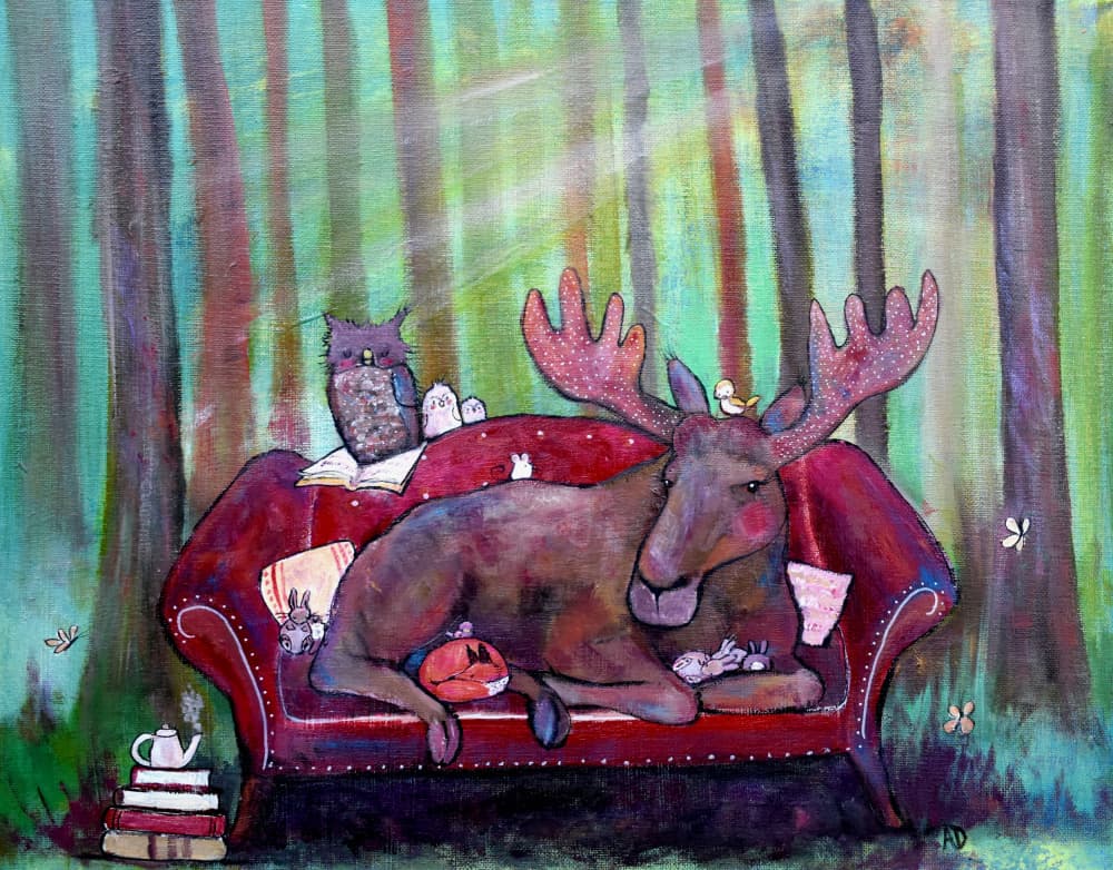 Cozy Forest Friends by Andrea Doss — canvas wall art