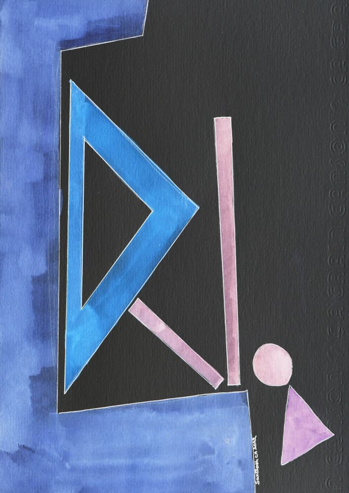 Modern Geometric Shapes by Santhosh ch — canvas wall art