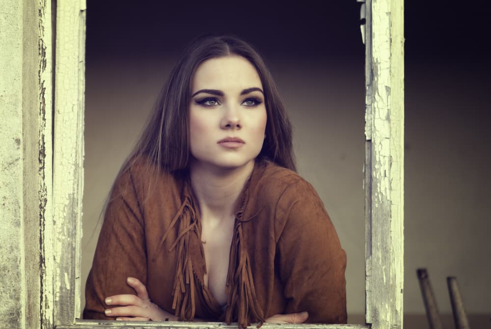 Pensive Window Portrait by Georgios Bero — canvas wall art