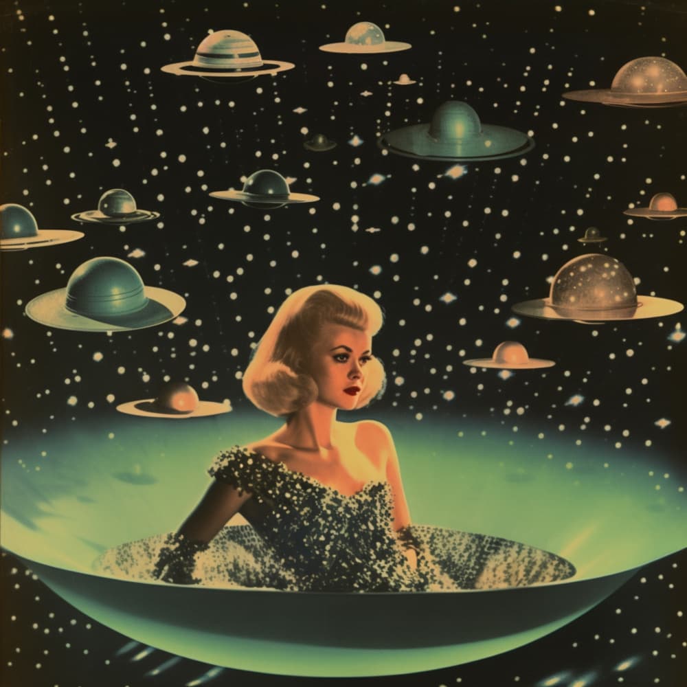 Retro Space Glamour by Samantha Hearn — canvas wall art