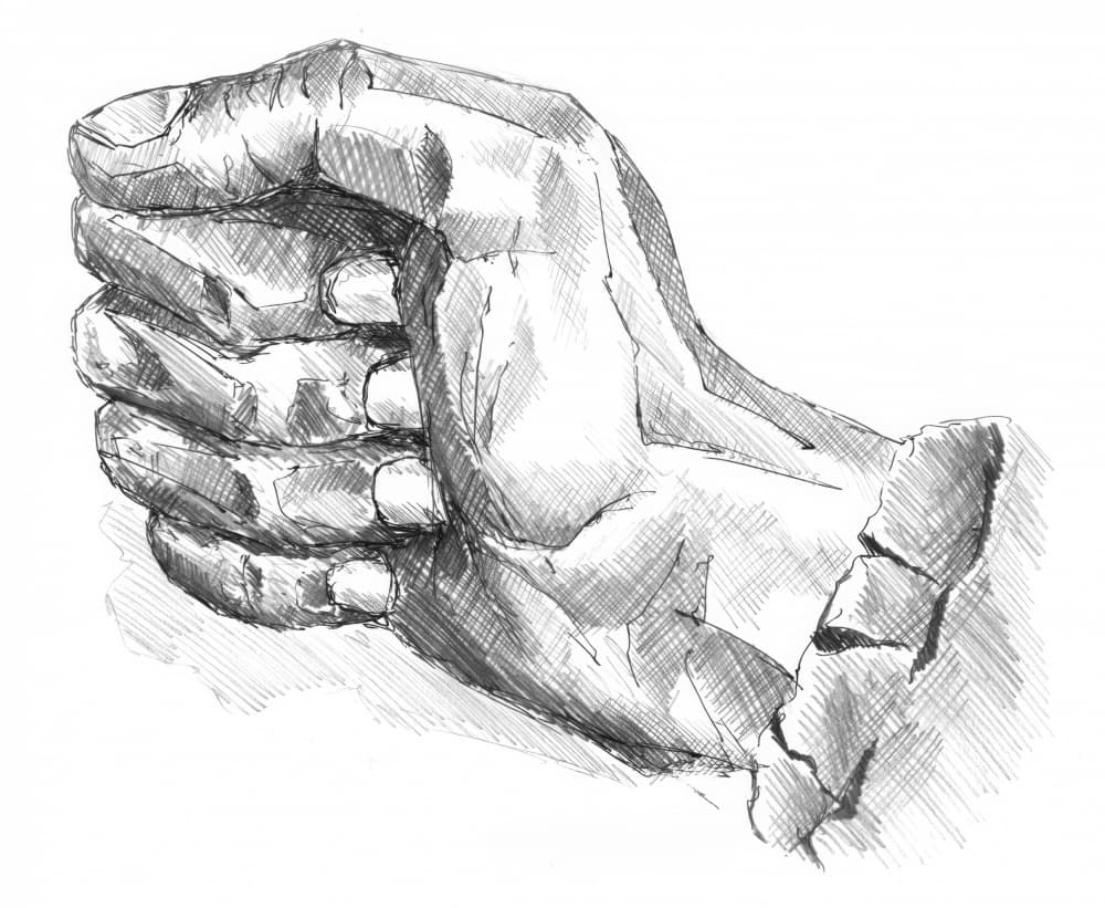 Powerful Stone Fist by Kulik — canvas wall art