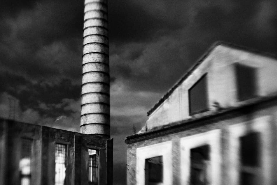 Dark Factory Chimney by Codrin Lupei — canvas wall art