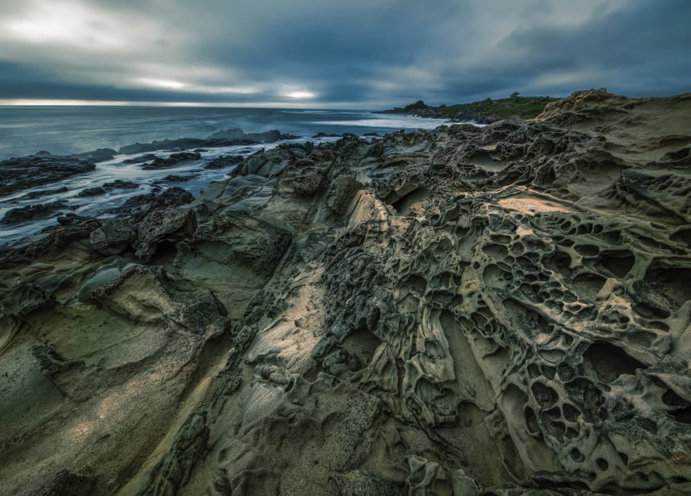 Textured Coastal Rocks by Judy Tseng — canvas wall art