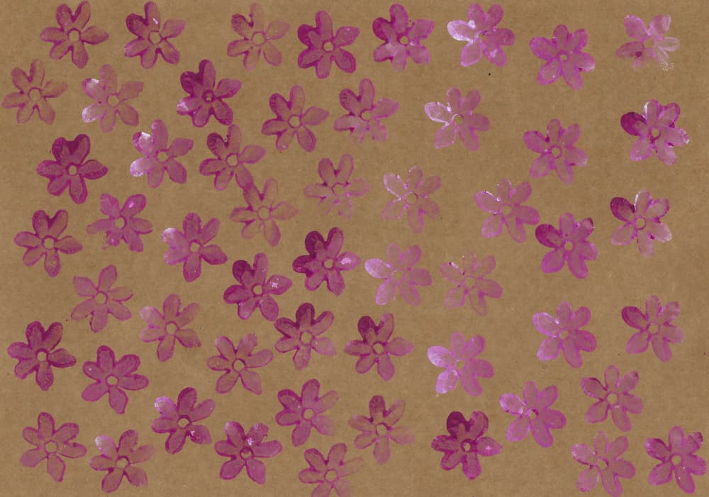 Scattered Pink Flowers by Santhosh ch — canvas wall art