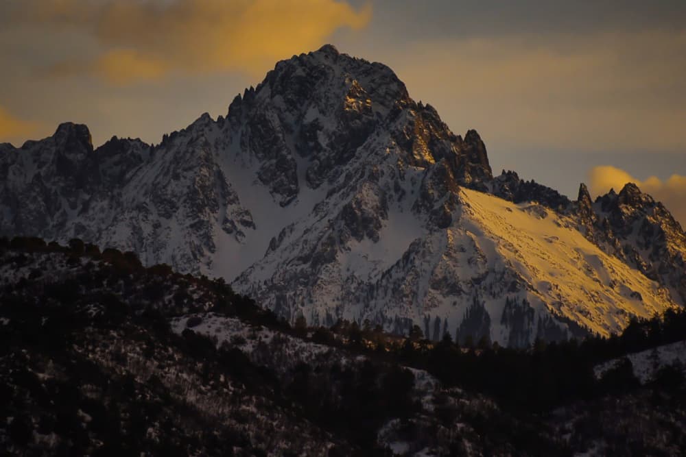 Golden Mountain Peaks by Del Mundo Imagery — canvas wall art