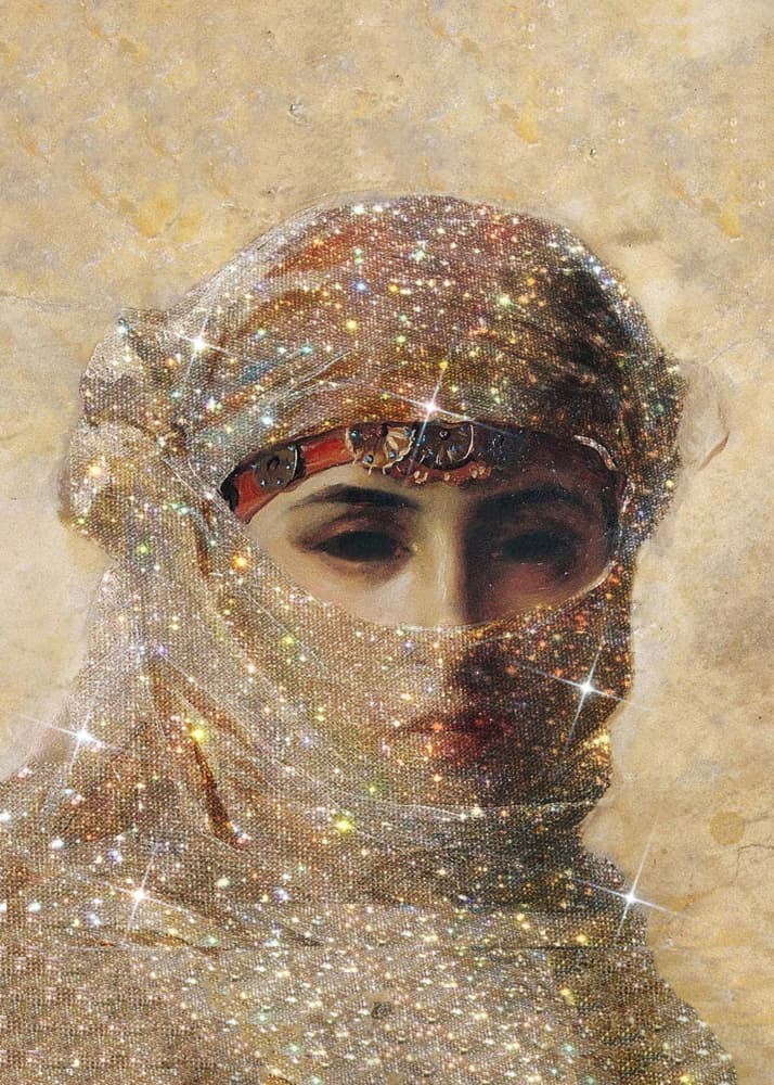 Sparkling Veiled Beauty by Artelele — canvas wall art