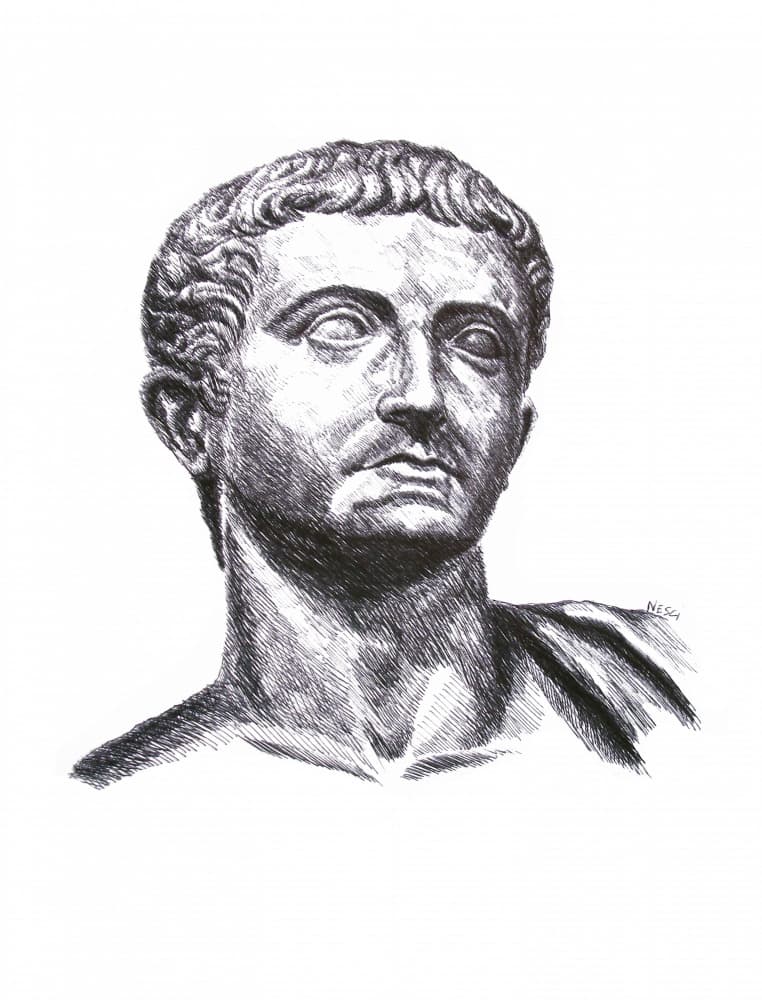 Classical Roman Bust by Alessandro Nesci — canvas wall art