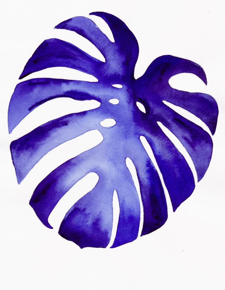 Vibrant Purple Monstera by Christine Lindstrom — canvas wall art