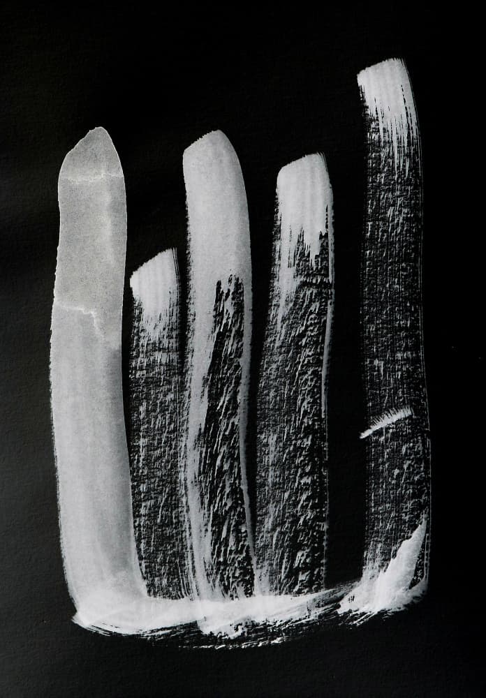 Monochrome Brush Strokes by Santhosh ch — canvas wall art