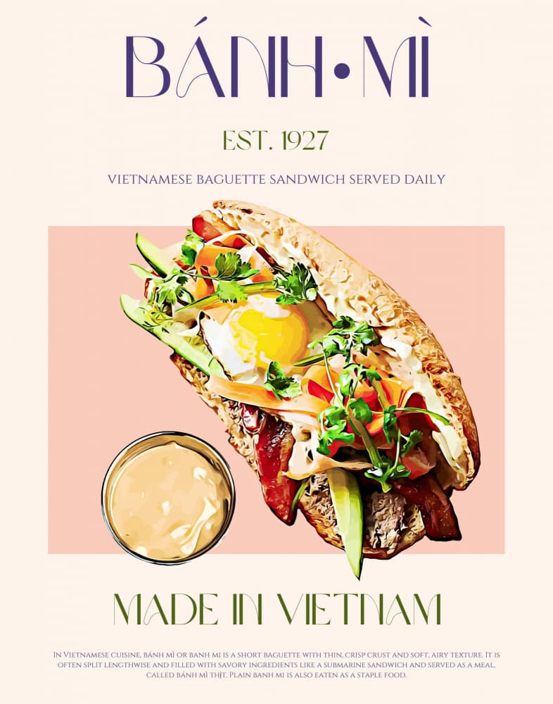 Vietnamese Baguette by Nazma Khokhar — canvas wall art