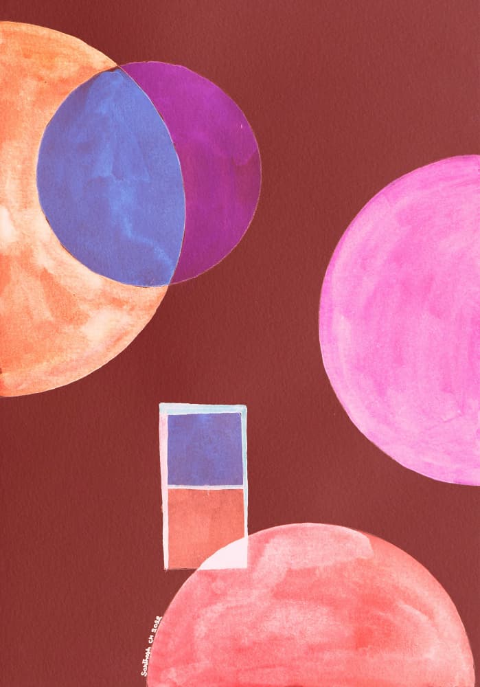 Colorful Geometric Shapes by Santhosh ch — canvas wall art