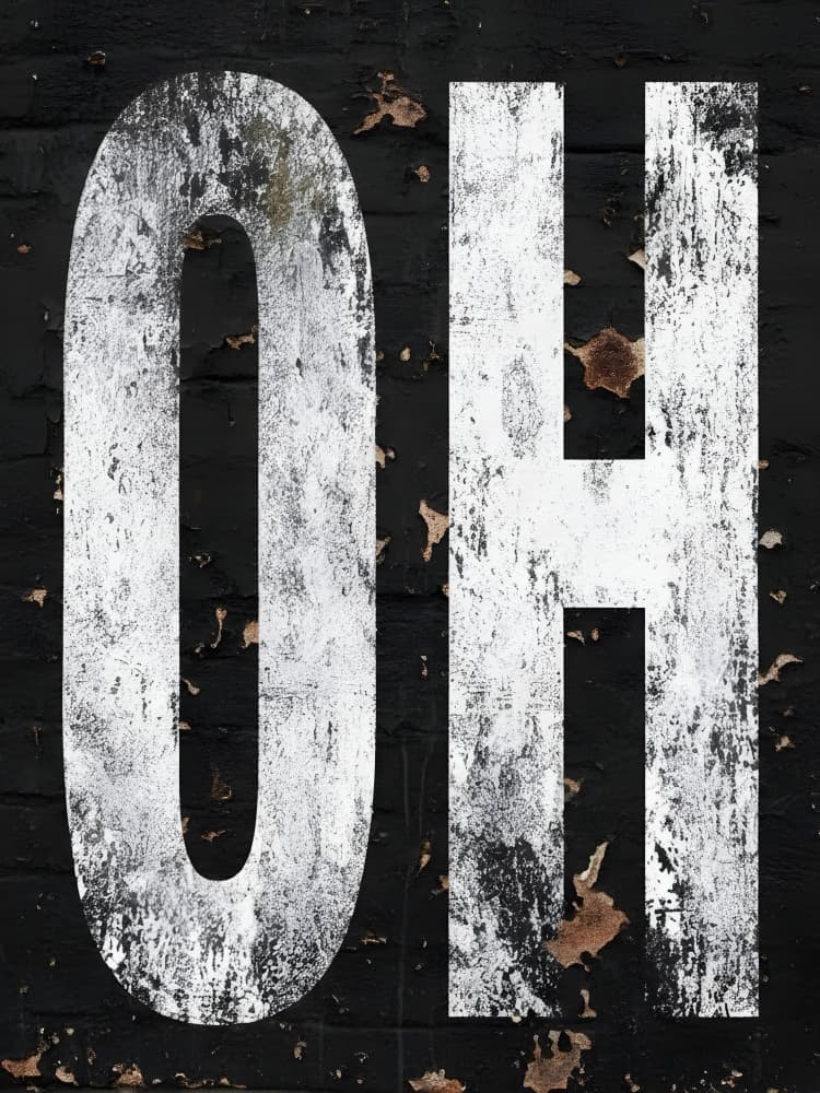 Grungy Industrial OH by HUGO — canvas wall art