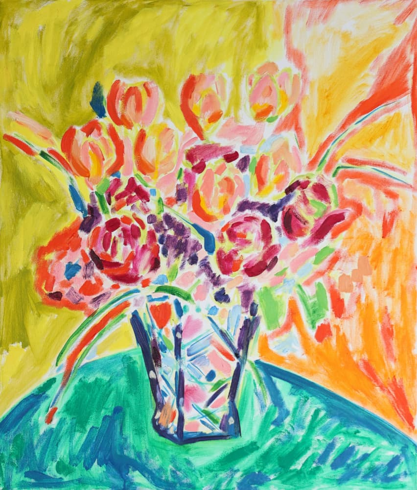 Vibrant Floral Still Life by Tamara Jare — canvas wall art