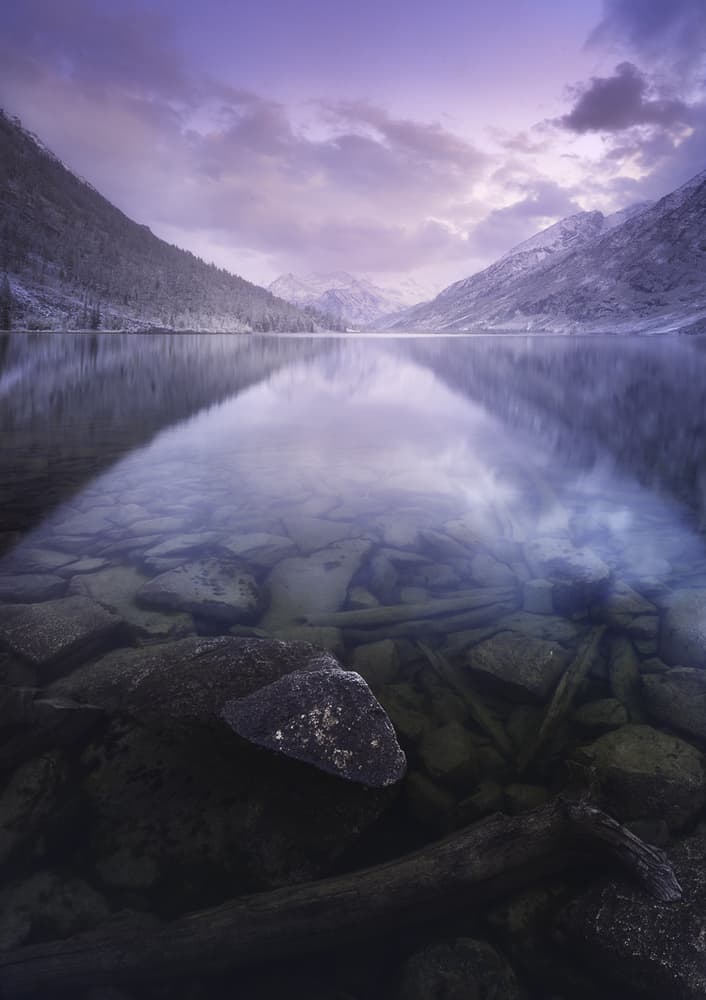 Purple Mountain Reflection by Rostovskiy Anton — canvas wall art