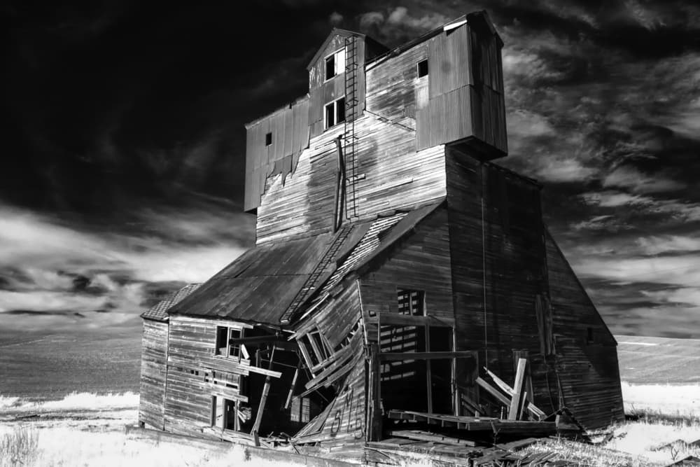 Abandoned Prairie Grain Elevator by Rob Darby — canvas wall art