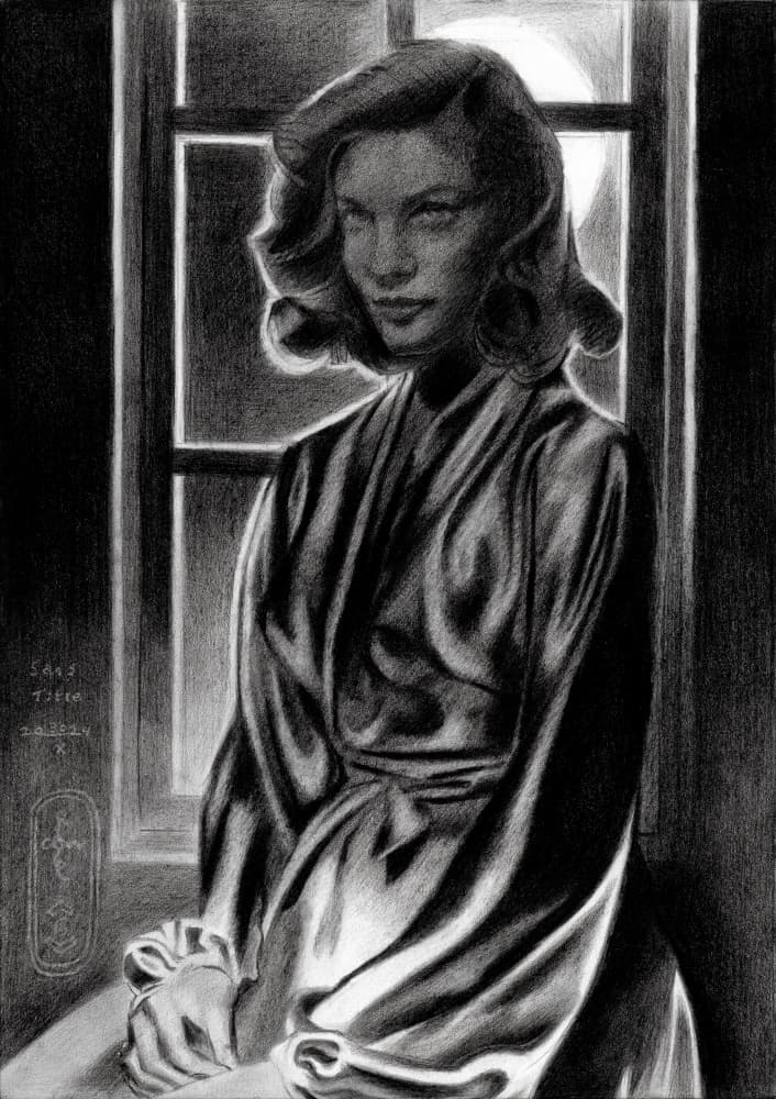 Classic Noir Woman by Corné Akkers — canvas wall art