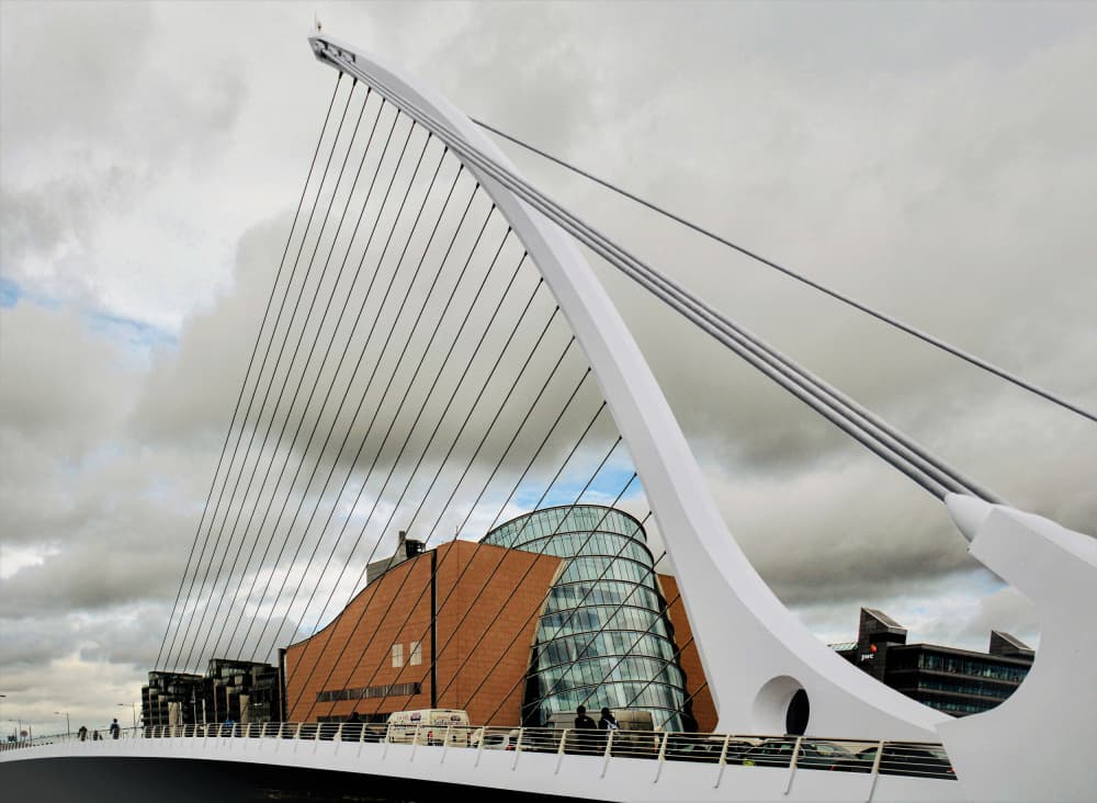 Elegant Cable Bridge by Arnon Orbach — canvas wall art