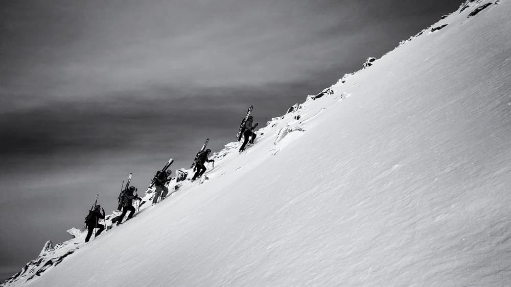 Winter Ski Ascent by Marcel Rebro — canvas wall art