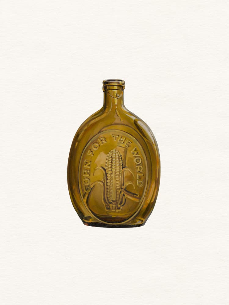 Vintage Corn Flask by Wild Violets — canvas wall art