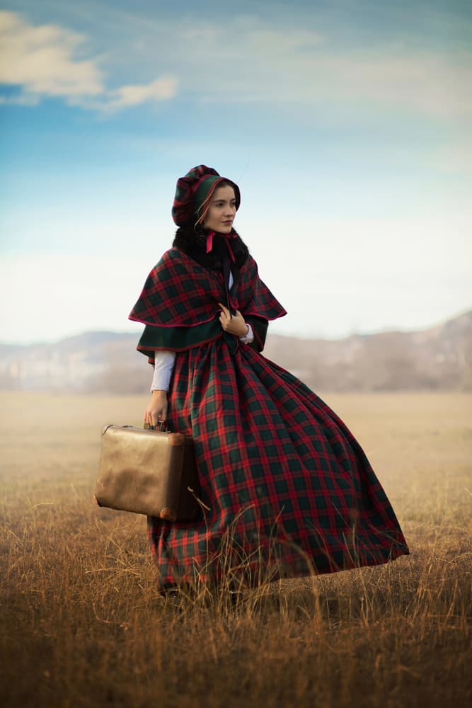 Plaid Dress Journey by Ildiko Neer — canvas wall art