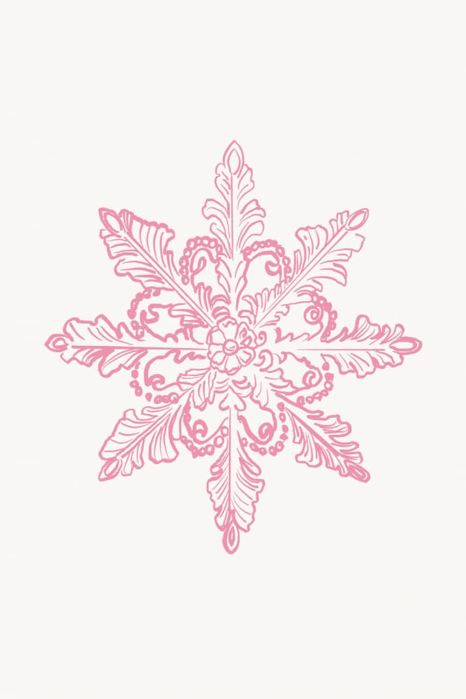 Pinksnowflake by Treechild — canvas wall art