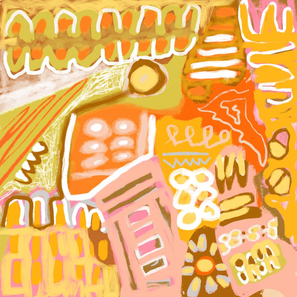Colorful Modern Abstract by Sharyn Bursic — canvas wall art