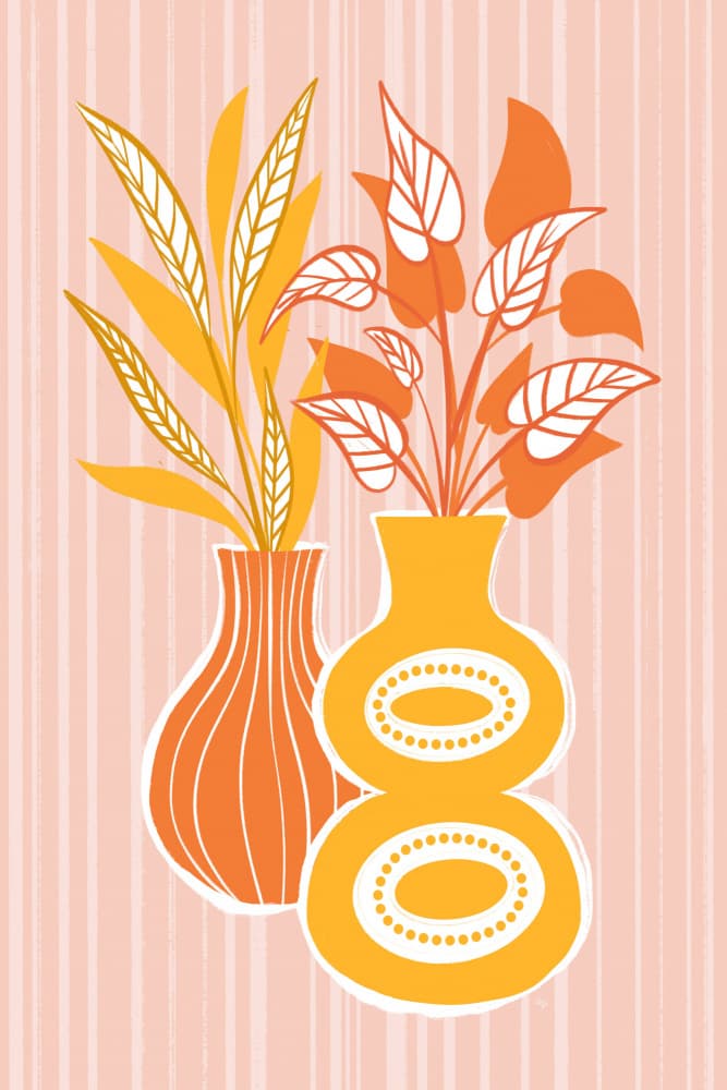 Vibrant Potted Plants by Martina — canvas wall art