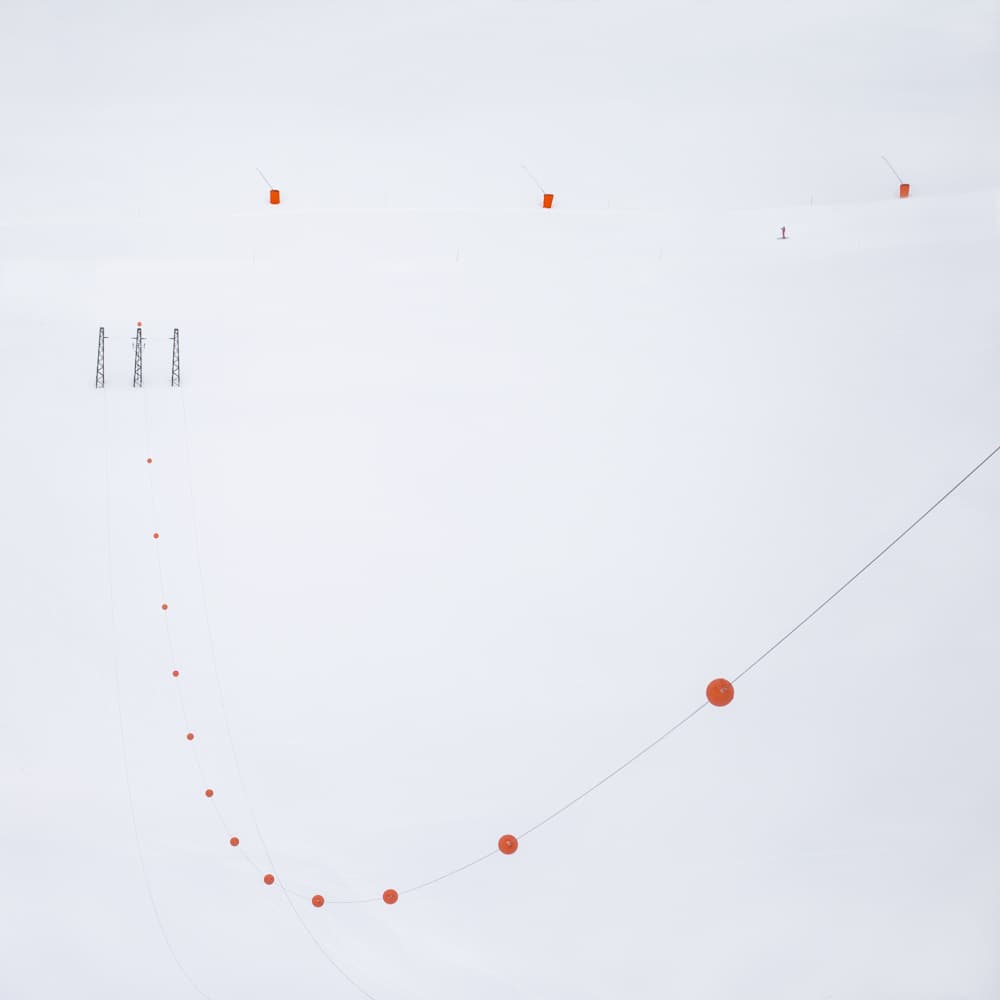 Orange Buoys In Snow by Peter Svoboda MQEP — canvas wall art