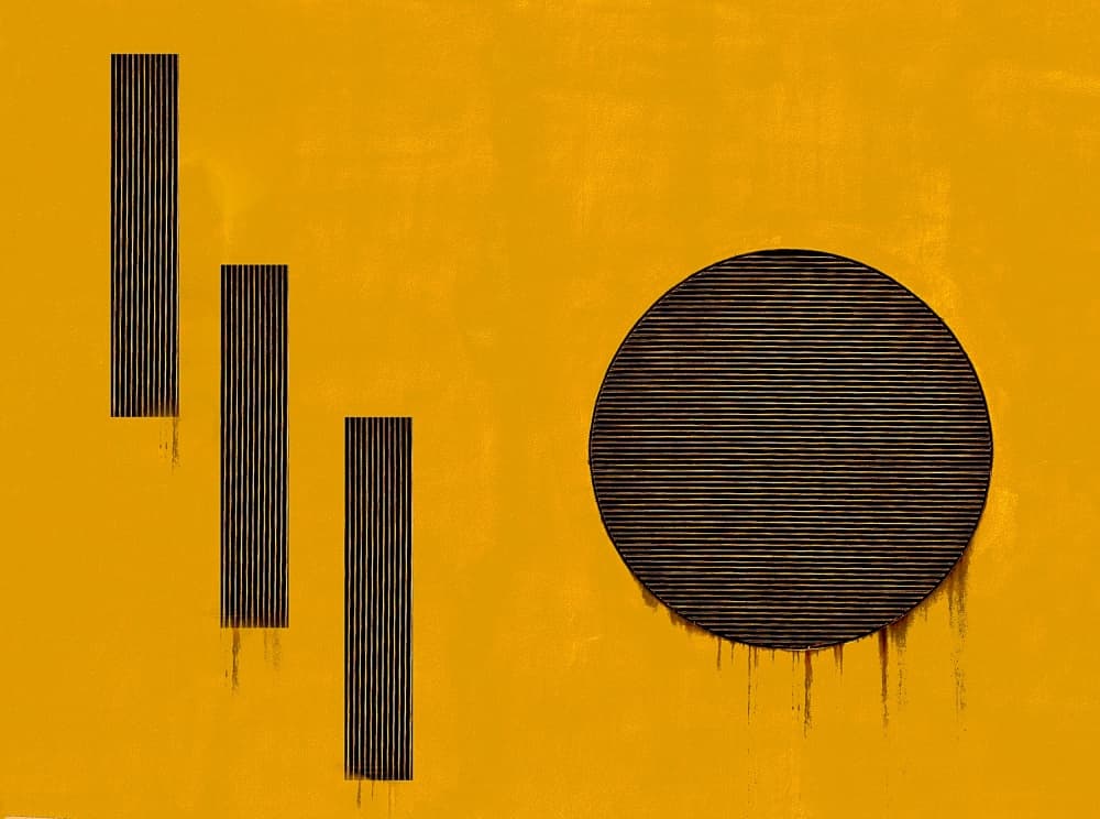 Warm Geometric Shapes by Harry Verschelden — canvas wall art