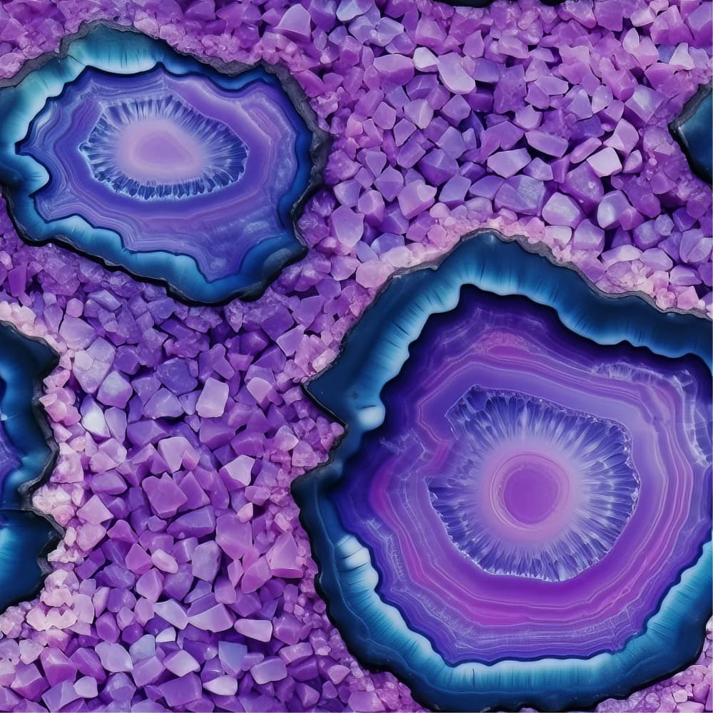 Agate and Amethyst by Bilge Paksoylu — canvas wall art