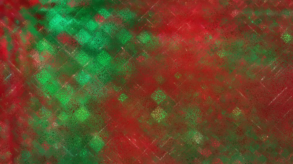 Vibrant Red Green Shimmer by Marika Barsrsind β canvas wall art