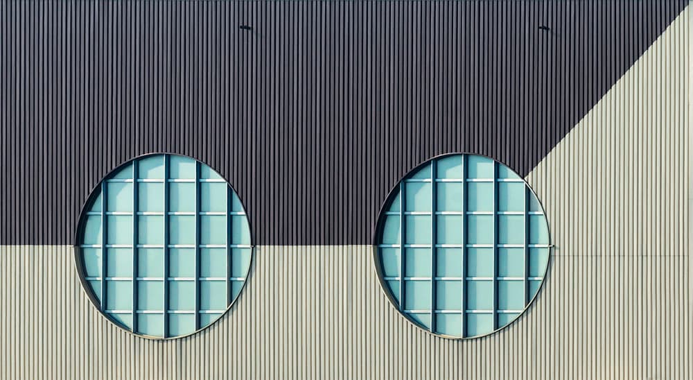 Modern Circles Facade by Jef Van den Houte — canvas wall art