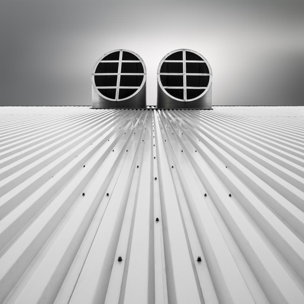 Modern Roof Vents by Gilbert Claes — canvas wall art