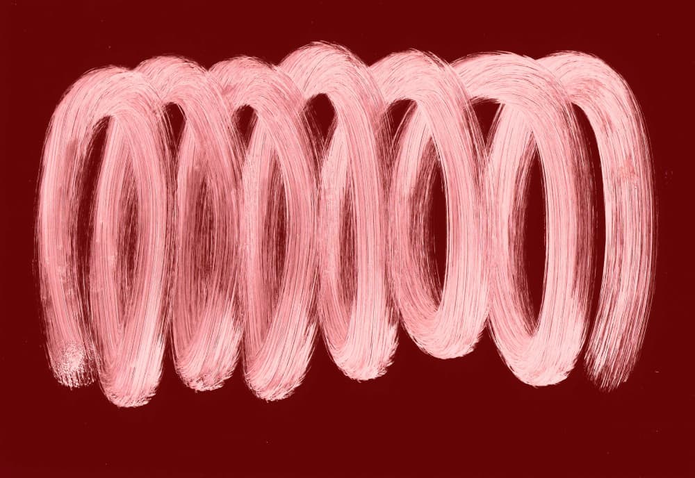 Warm Red Loops by Santhosh ch — canvas wall art
