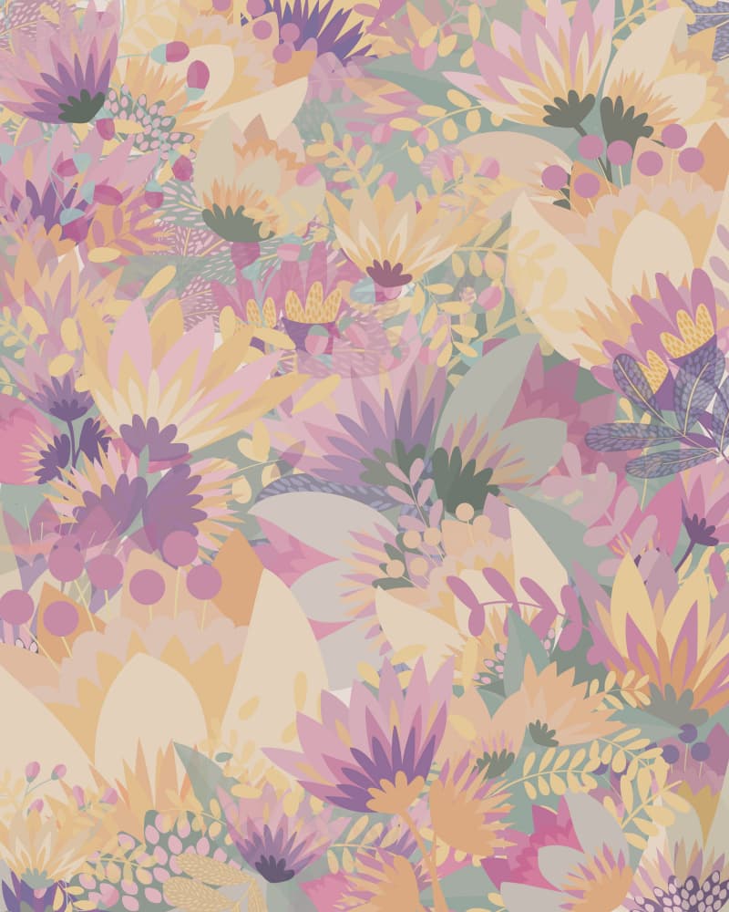 Whimsical Pastel Blooms by Sarah Manovski — canvas wall art