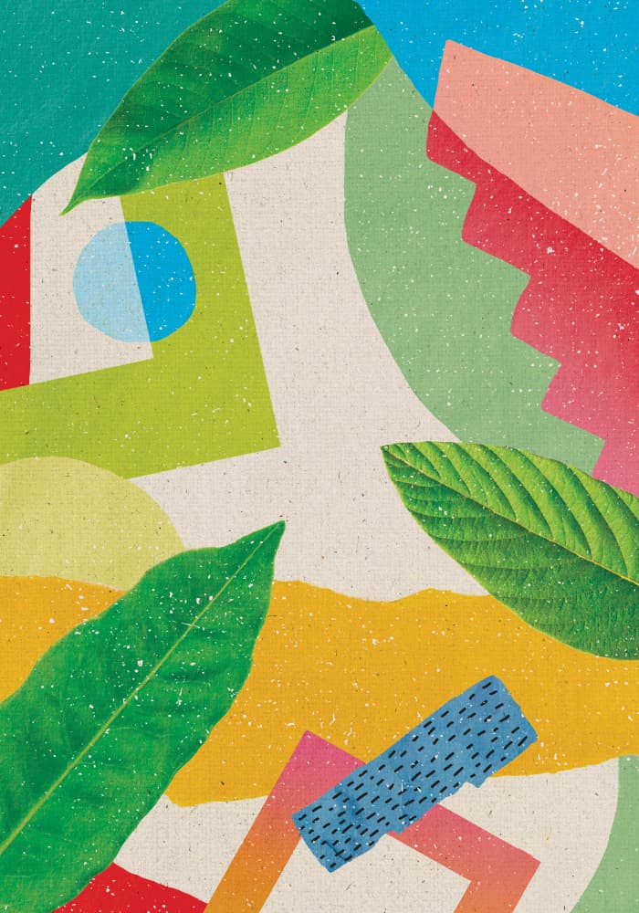 Vibrant Tropical Shapes by Aylin Demir — canvas wall art